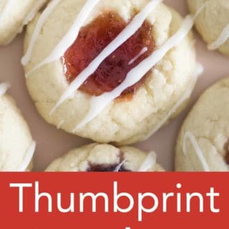 thumbprint cookies on a plate