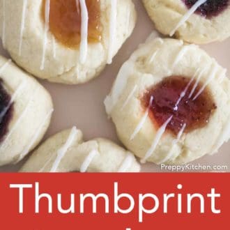 thumbprint cookies on a plate