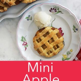 mini apple pie on a plate