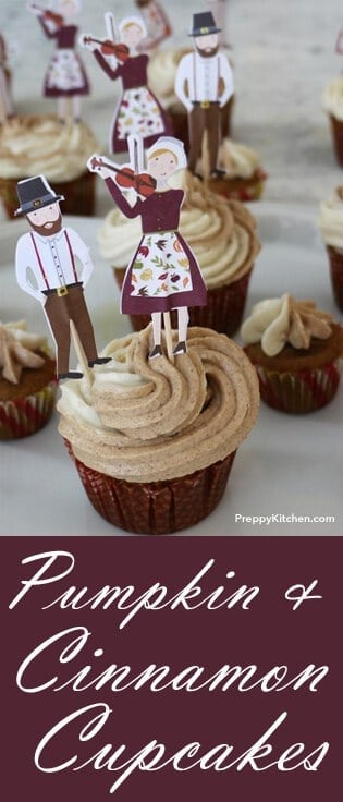 The holiday seasons means lots of... PUMPKIN! Yummy and delicious, these cupcakes are ABSOLUTELY phenomenal. Add some cinnamon vanilla frosting on top and you've got a winner. @PreppyKitchen