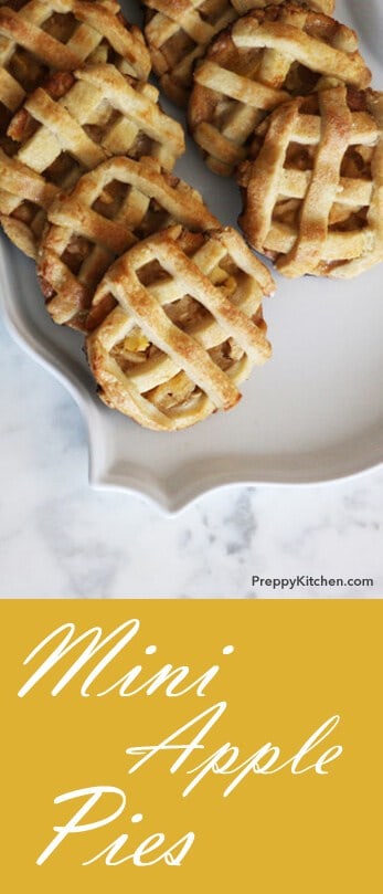 These miniature apple pies are the perfect combo of savory and sweet. No self-control around this dessert. Ate my way through the holidays with this baby. @PreppyKitchen