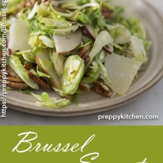 A clipping of a shaved Brussel Sprouts salad.