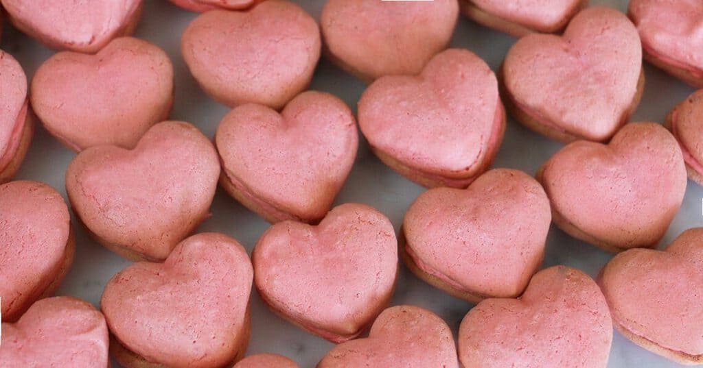 Heart shaped macarons preppy kitchen