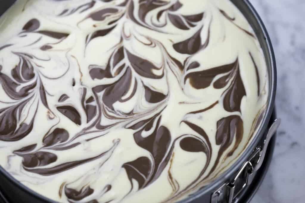 chocolate marble cheesecake