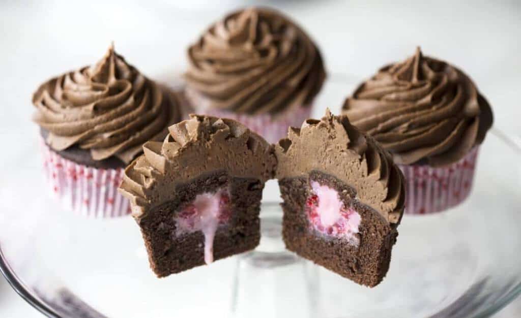 Raspberry Surprise Cupcakes Preppy Kitchen