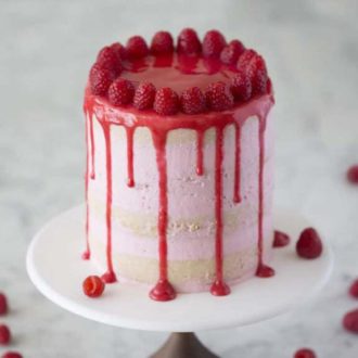 Raspberry Surprise Cake