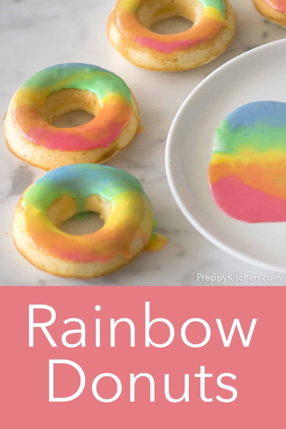 Rainbow Donuts - Preppy Kitchen