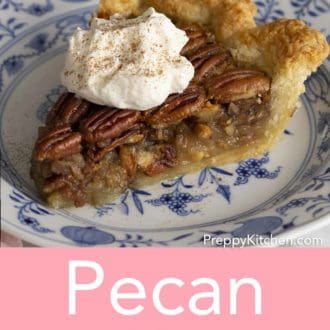piece of pecan pie on a plate
