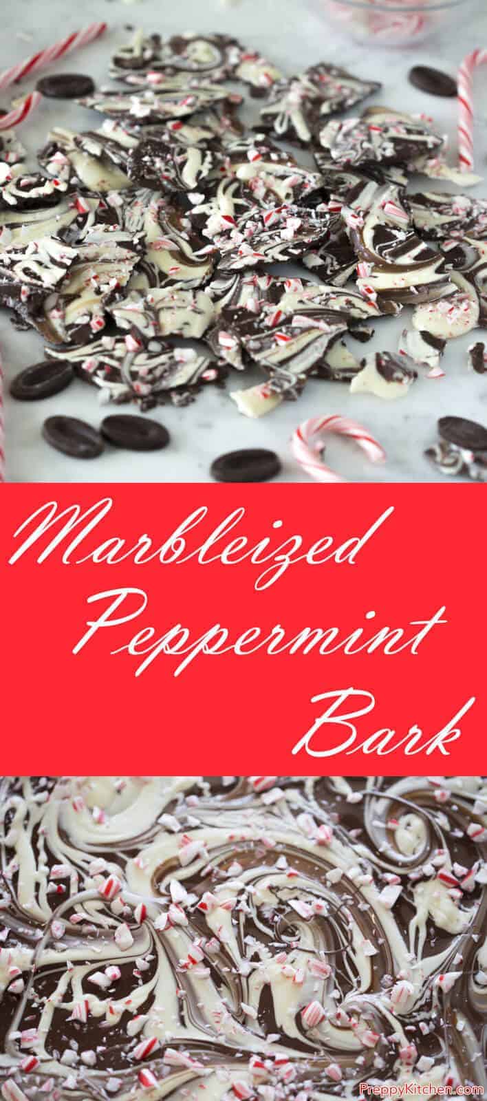 Dark chocolate, white chocolate, peppermint and crushed candy canes. A fast treat that's almost too easy to be true.