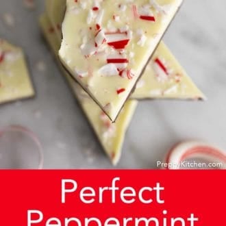 stack of peppermint bark