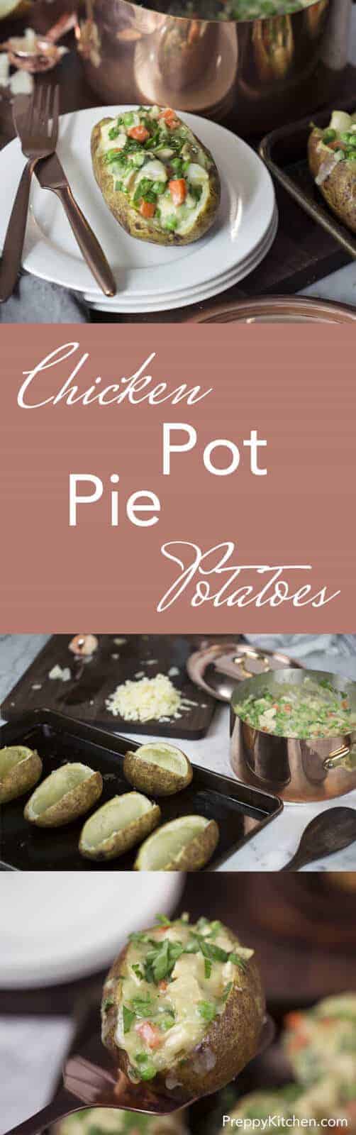 What could be more comforting than a baked potato chicken pot pie?! Check out the full recipe on the blog!