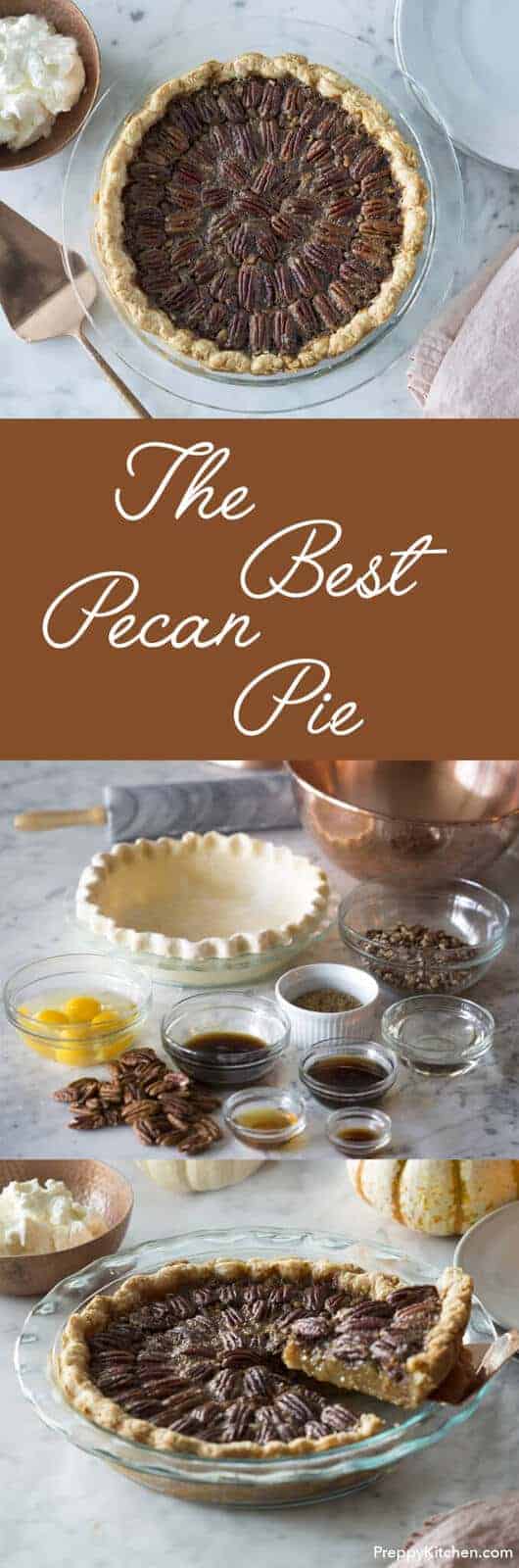 A flakey butter crust, pecans, maple syrup, honey, brown sugar and bourbon combine to make what I consider the perfect pecan pie.
