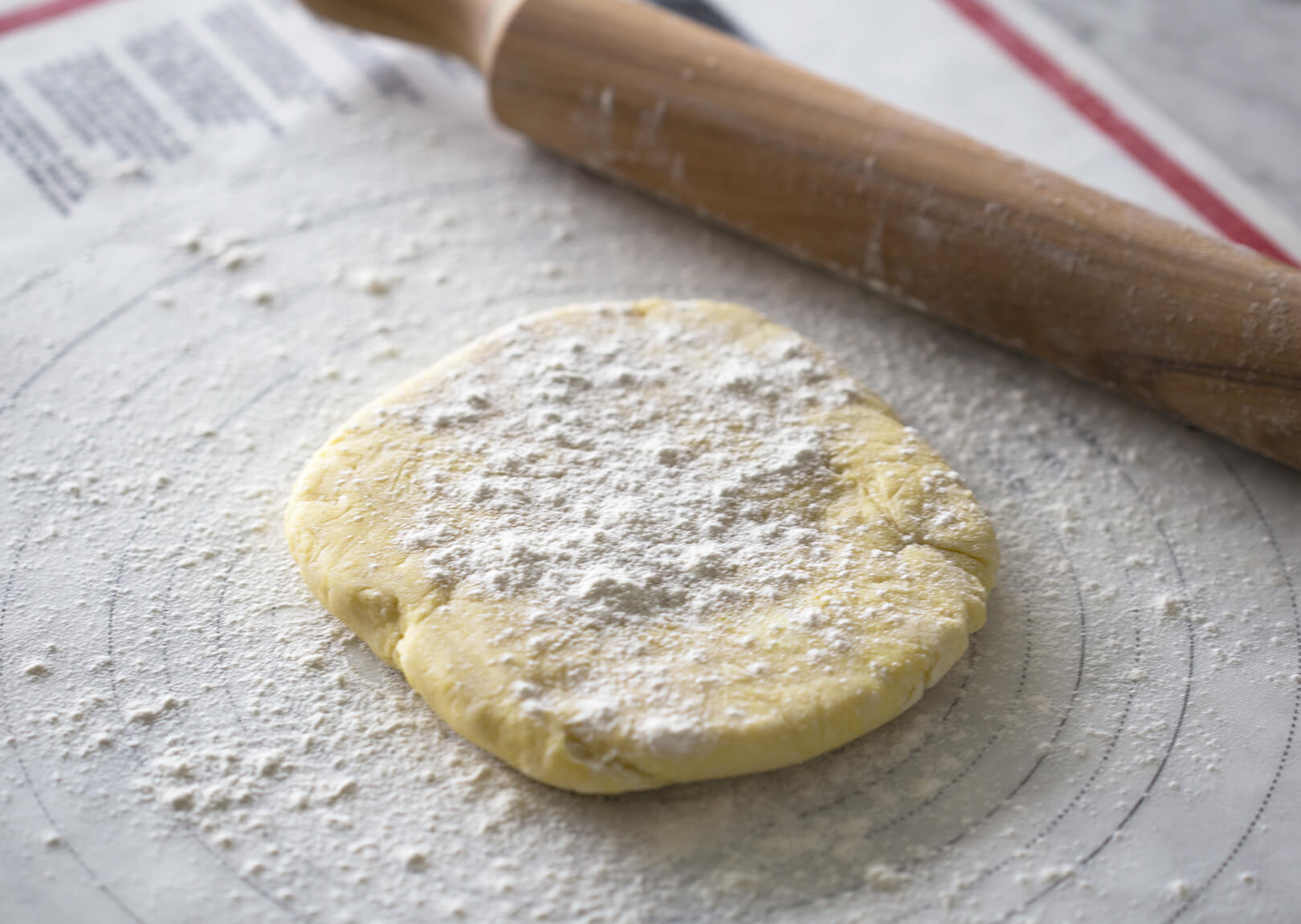 Photo of pastry dough ready to be rolled out