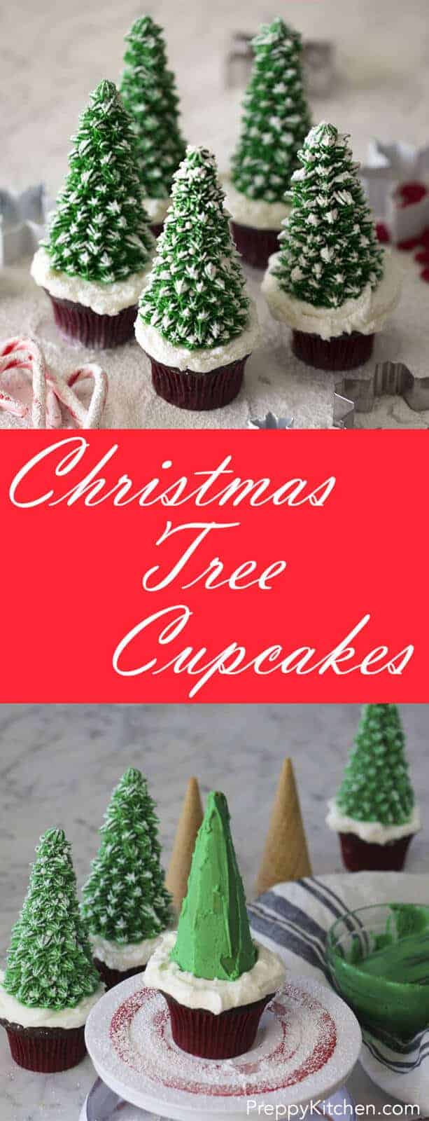 Christmas Tree Cupcakes - Preppy Kitchen