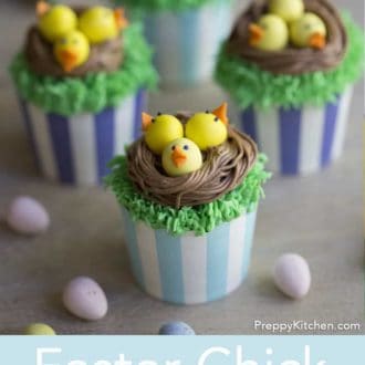 easter chick cupcakes