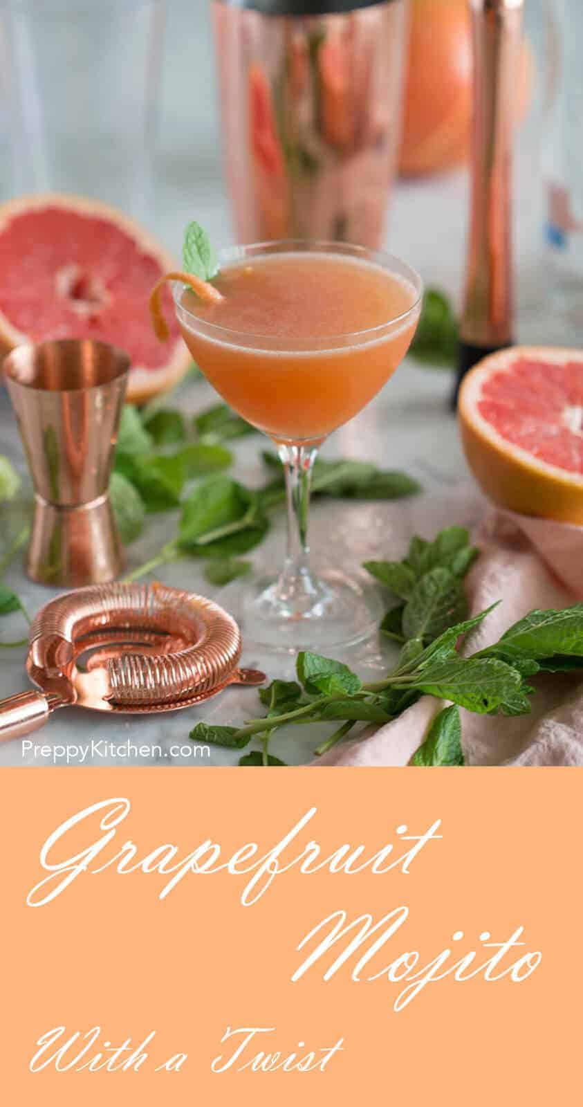A grapefriut chamgapne syrup updates a classic cocktail.