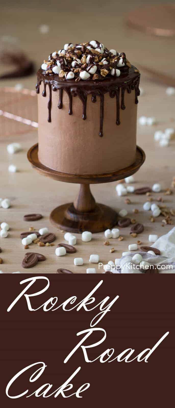 The most decadent chocolate rocky road cake possible!