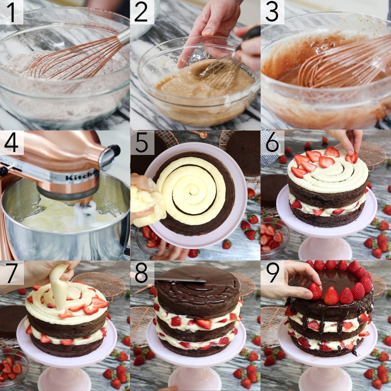 Chocolate Strawberry Cake Preppy Kitchen