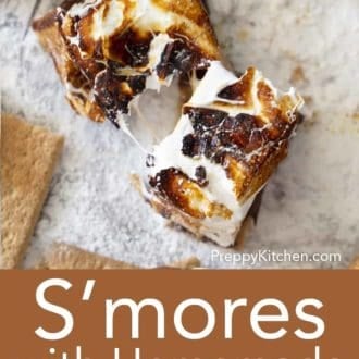 homemade smores pulled apart