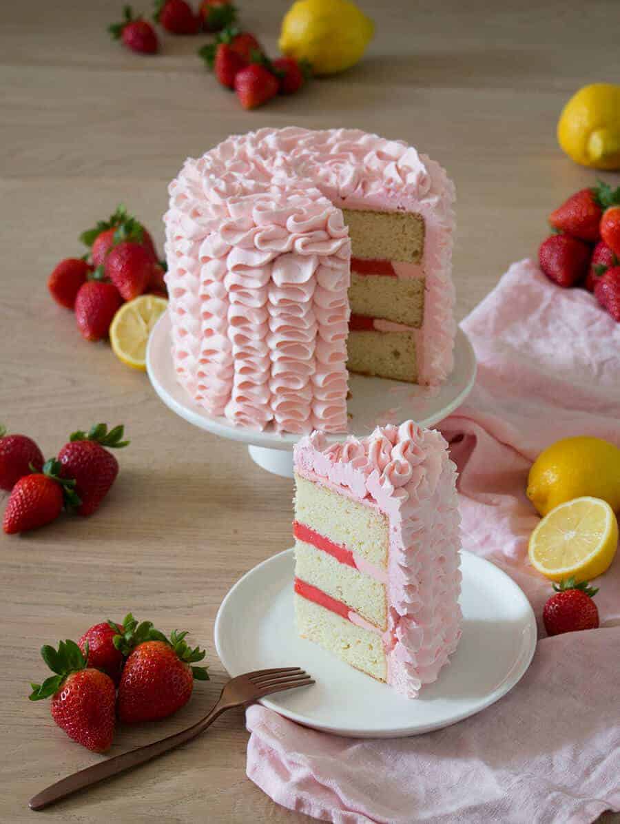 Strawberry Lemonade Cake | Preppy Kitchen