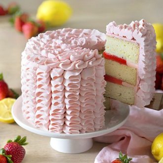 Strawberry Lemonade Cake Recipe square