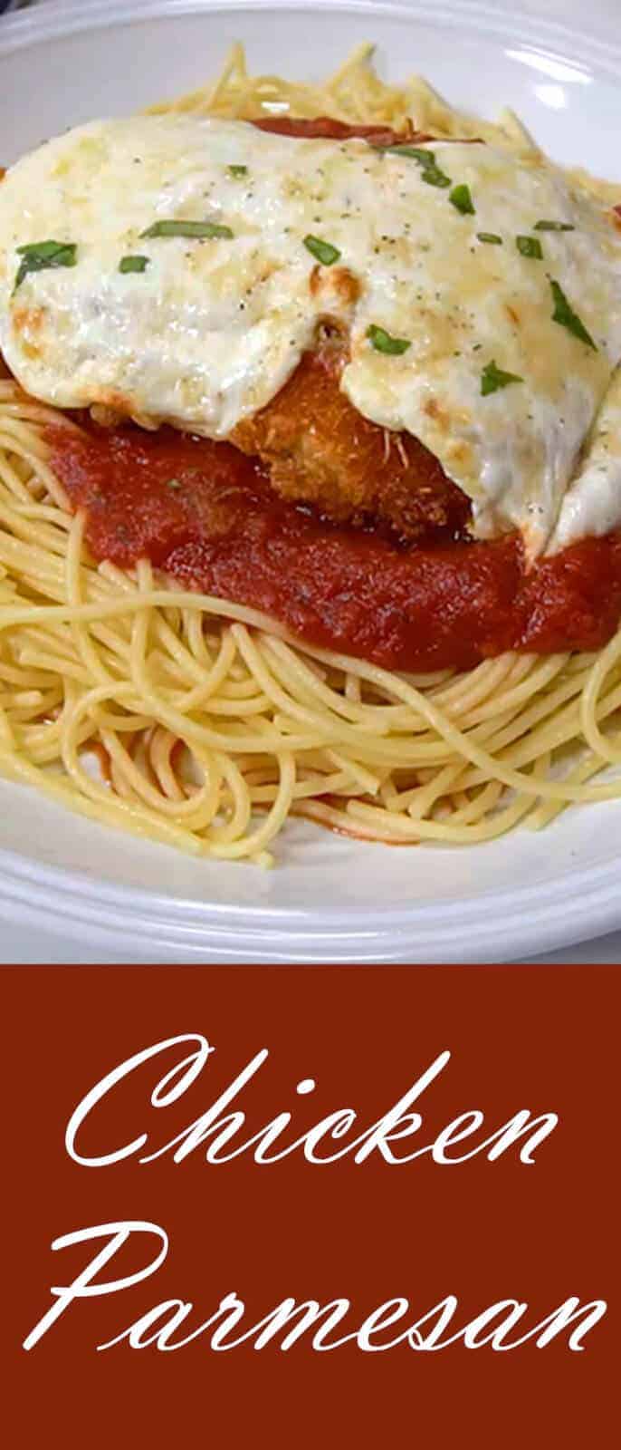This easy crowd-pleasing meal will become a family favorite! Perfectly cooked and seasoned chicken breasts with a crunchy breaded coating smothered in a fresh tomato sauce kissed with heat and gooey decadent mozzarella melted on top.