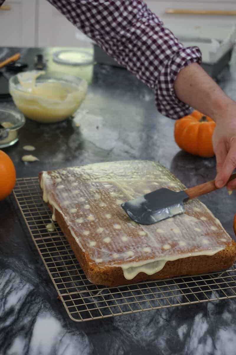 Pumpkin Poke Cake