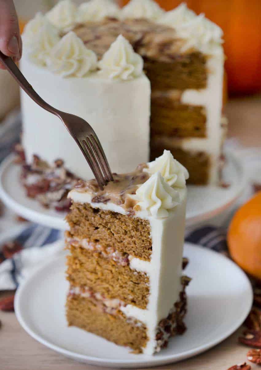 Pumpkin pecan cake