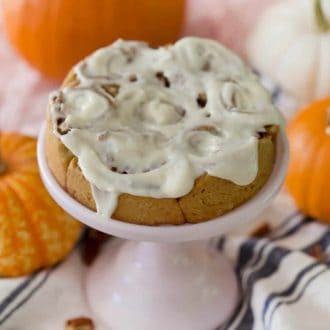 Pumpkin Pecan Cinnamon Roll