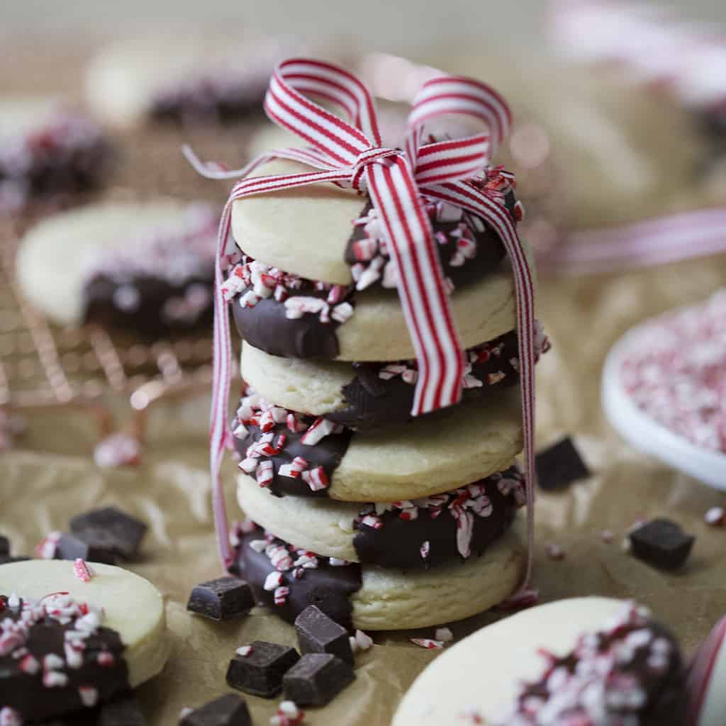 Chocolate Dipped Homemade Sugar Cookies