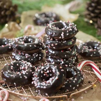 Chocolate Peppermint Donuts