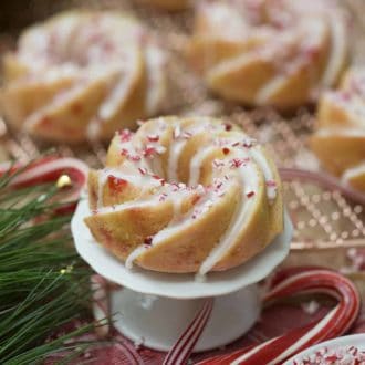 Peppermint Mini Bunt Cakes