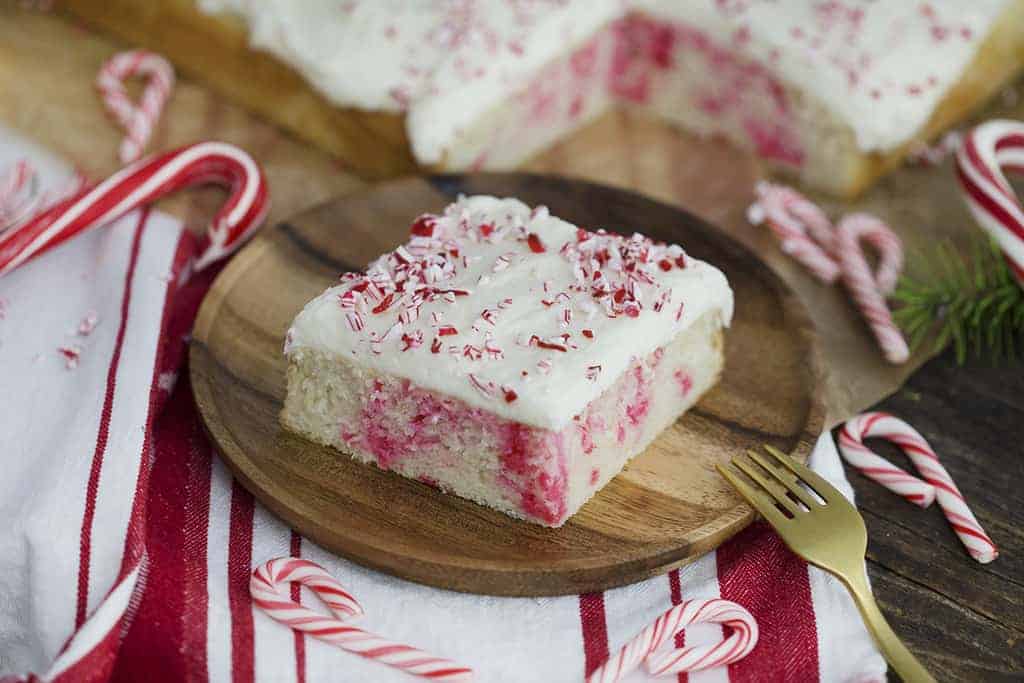 Candy Cane Sheet Cake - Preppy Kitchen