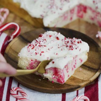 Candy Cane Sheet Cake