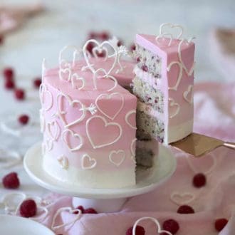 Raspberry Valentine's Cake