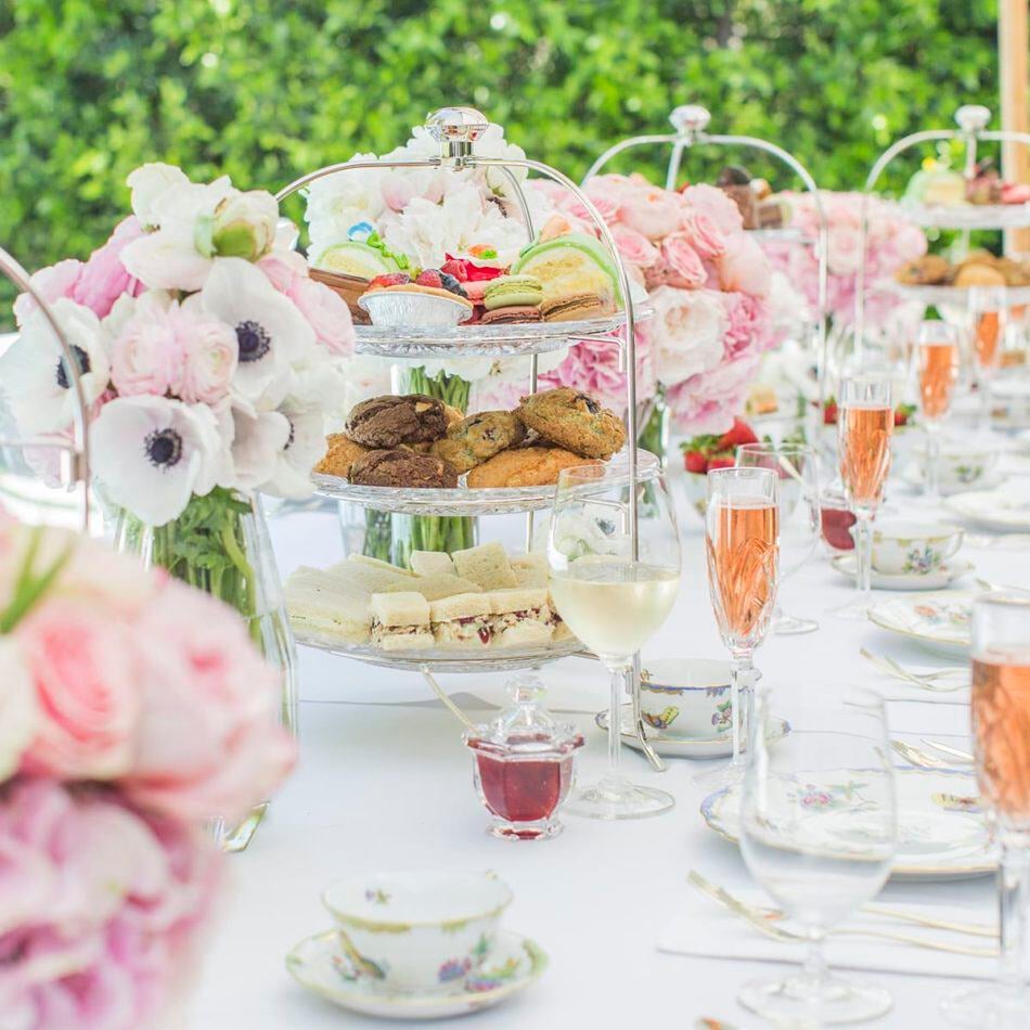 Photo of the table-scape from an Afternoon tea party themed event