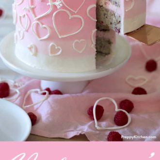 Raspberry Valentine's Cake