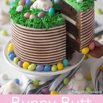 bunny butt easter cake