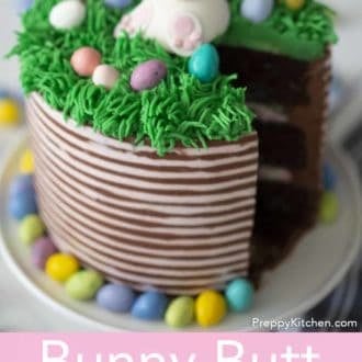 bunny butt easter cake