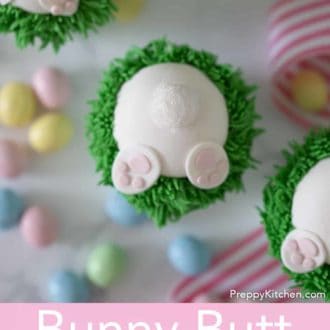 bunny butt easter cupcakes