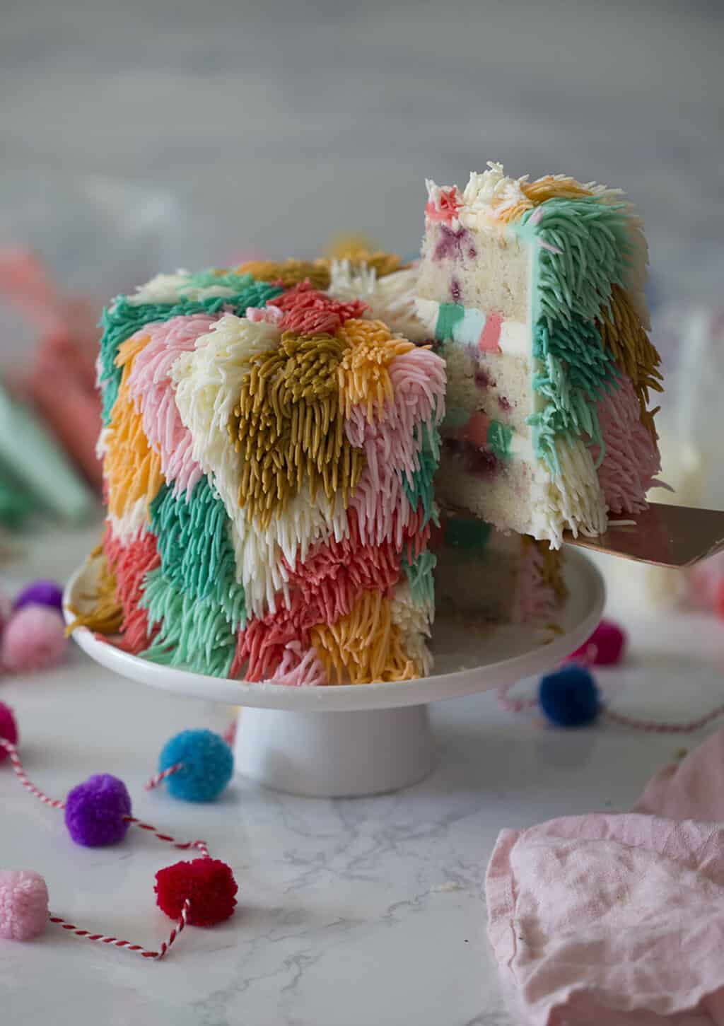 cake colorful shag