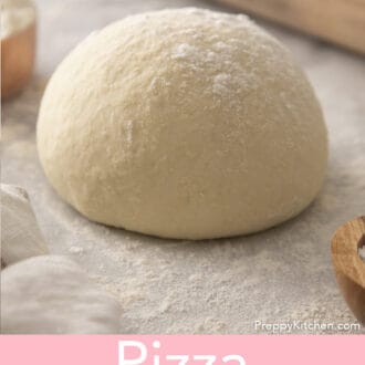 Pizza Dough on a counter.
