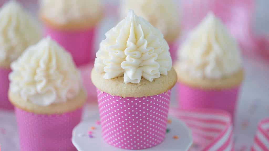 Moist Vanilla Cupcake Recipe - Preppy Kitchen