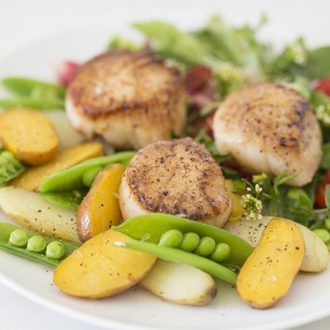 Seared scallops