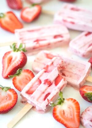 Strawberry Popsicles