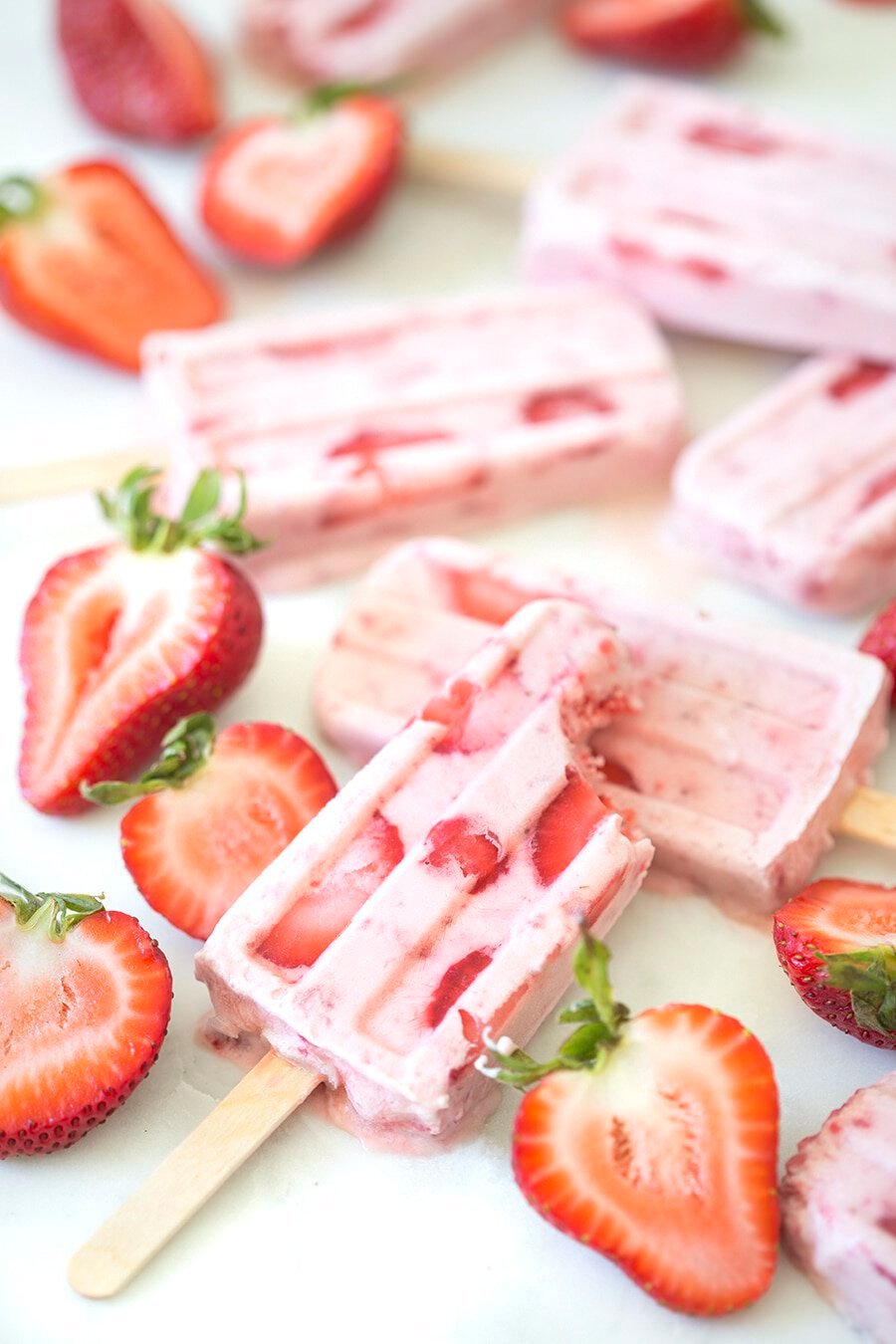 Strawberry Popsicles