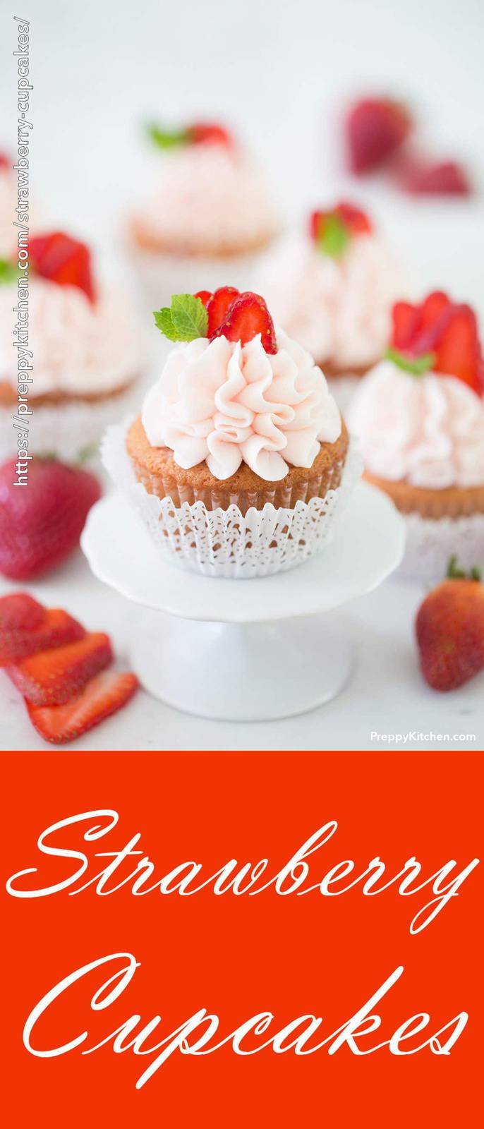 These moist and delicious cupcakes made with fresh strawberries are topped with an easy to make and DELICIOUS buttercream. I guarantee, they're sure to please!