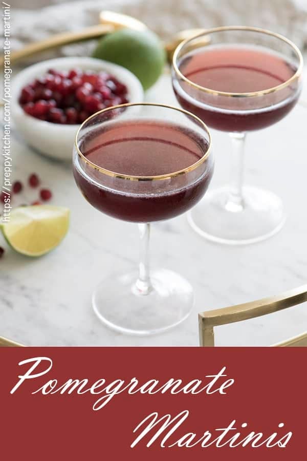 Liven up your next get together with a batch of pomegranate martinis! This crisp cocktail has the perfect balance of sweet and tart and boy is it deceptively smooth.