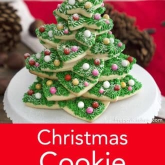 sugar cookie tree with gold star on top