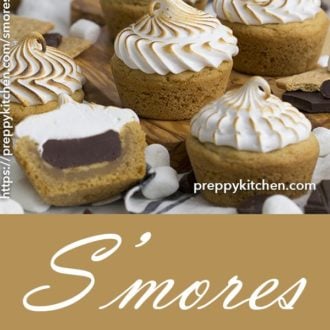 A clipping of s'mores cookie cups.